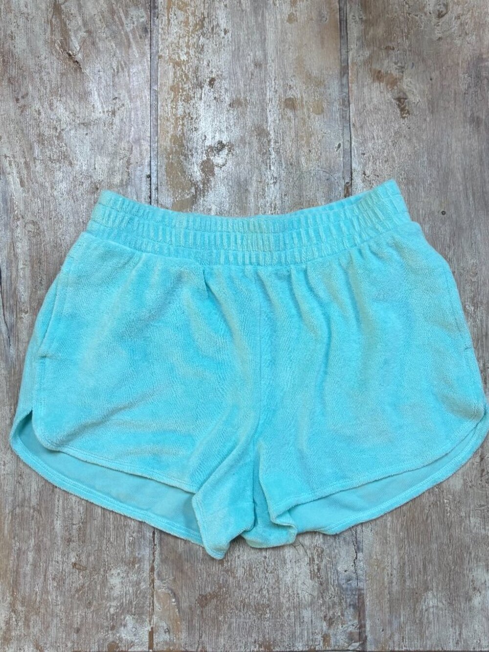 NWT, Victoria's Secret On Point Turquoise Green Terry Sleep Shorts XS